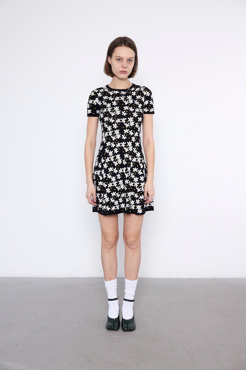 Kenzo Jackie Flowers Knit Mini Dress