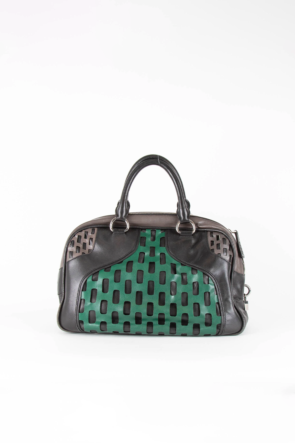 Miu Miu Black With Green Lazer Cut Panel