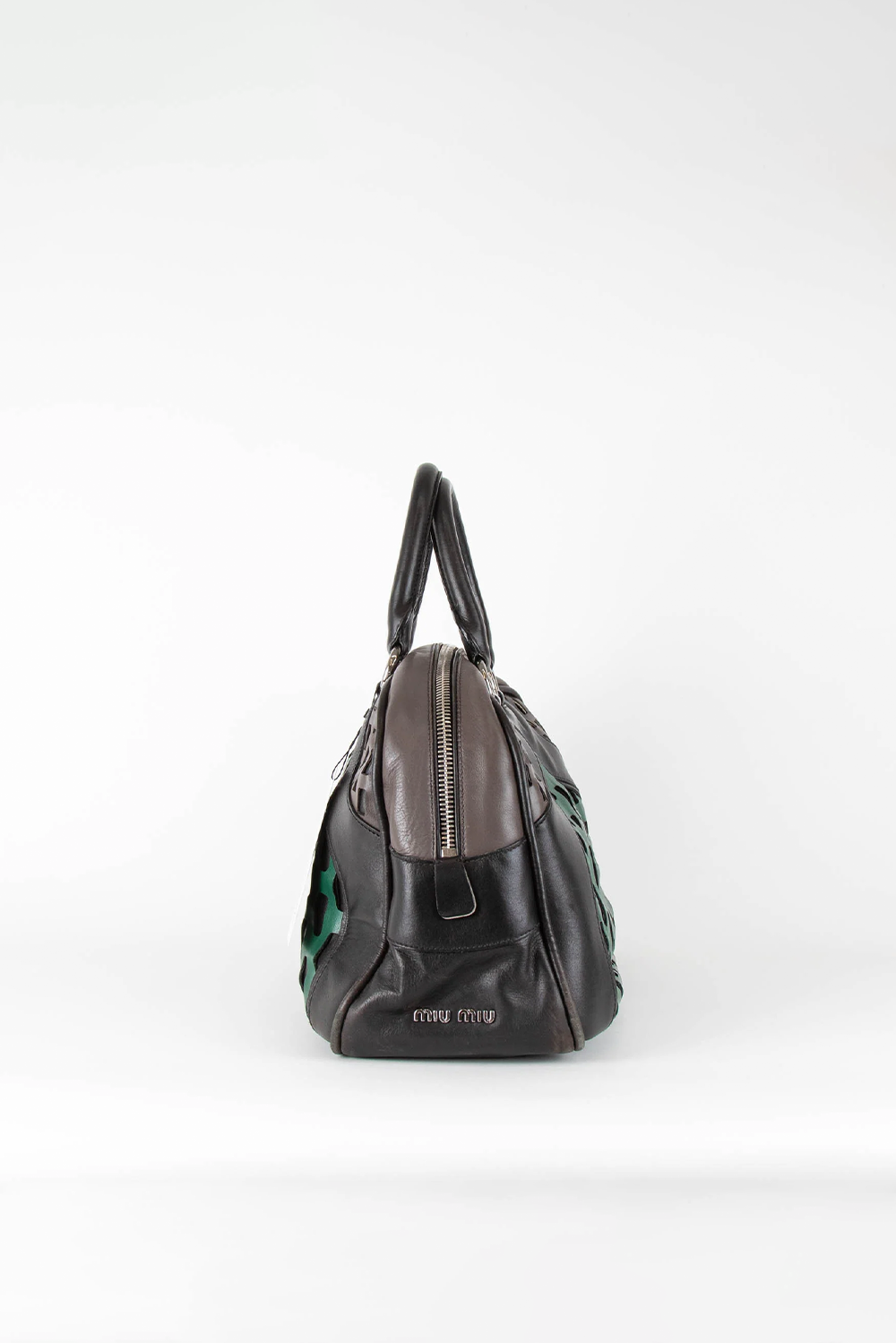 Miu Miu Black With Green Lazer Cut Panel