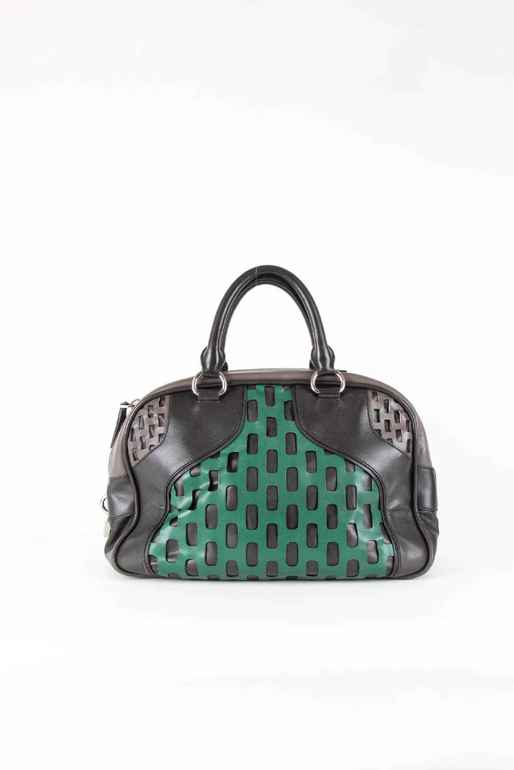 Miu Miu Black With Green Lazer Cut Panel