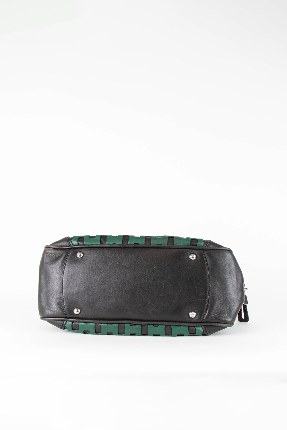 Miu Miu Black With Green Lazer Cut Panel